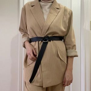 Tan Pinstripe Blazer